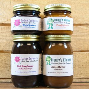 Custom label Jars of McCutcheon's for Lotus Farmers and Froggy's Kitchen