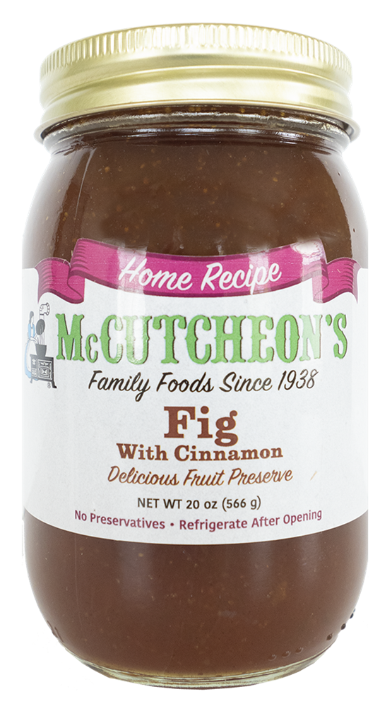 20oz Jar of McCutcheon's Fig with Cinnamon fruit preserve