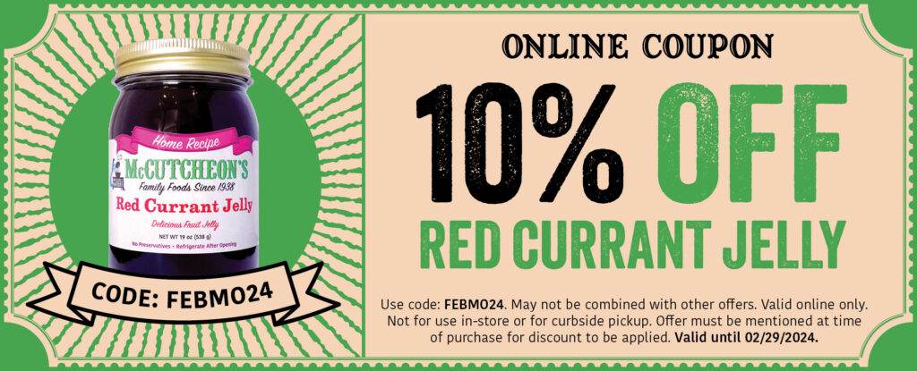 Online Coupon for 10% off McCutcheon's Red Currant Jelly