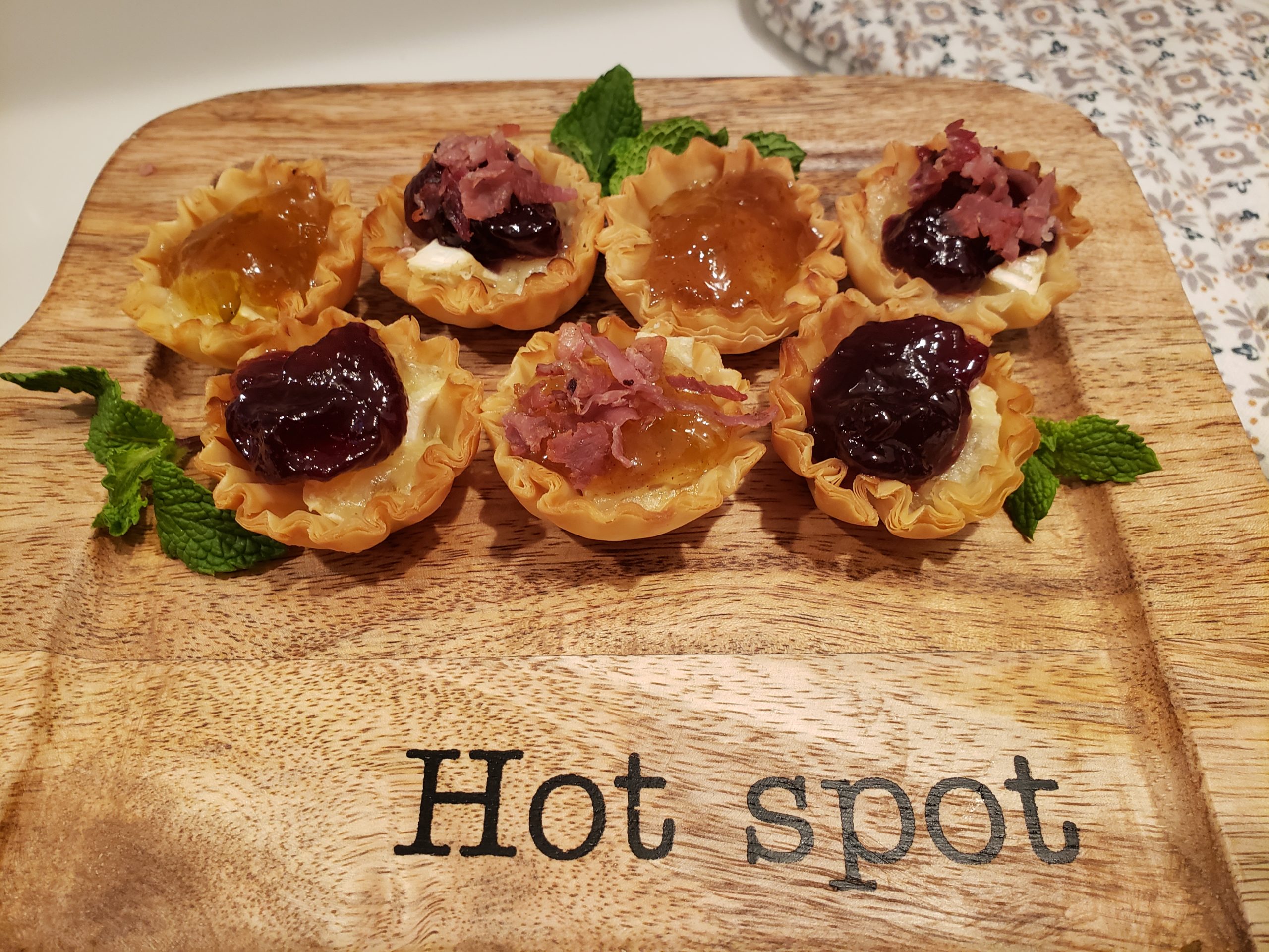 Raspberry and Fig Brie Tarts