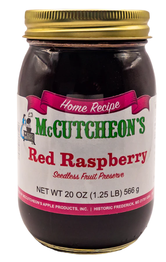 20oz Jar of McCutcheon's Red Raspberry seedless fruit preserve