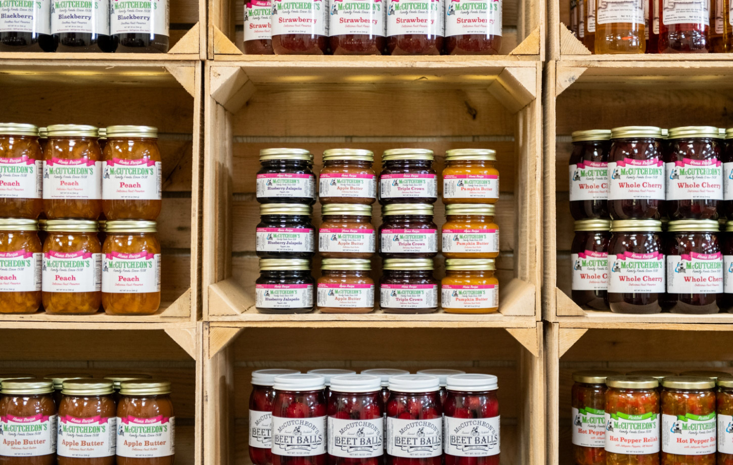 McCutcheon's starter kit jars on the shelf